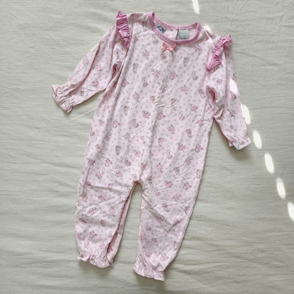 Vintage Bunnies Pink Pjs/Bodysuit 24 months
